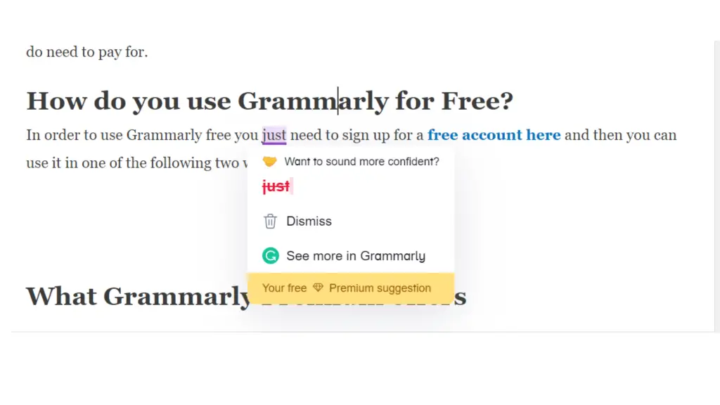 Grammarly chrome extension