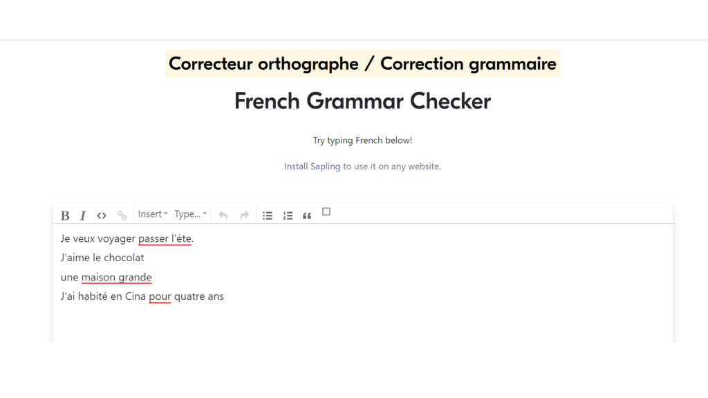 French Grammar checker