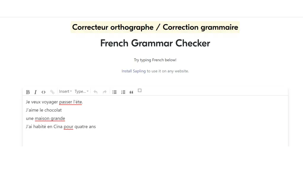 French Grammar checker