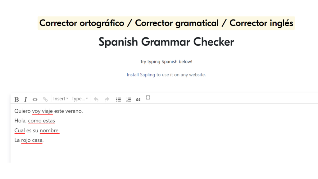 Spanish Grammar checker