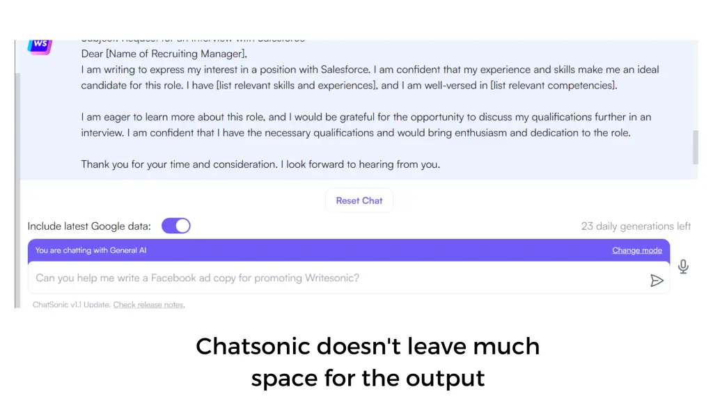 ChatSonic Email Example