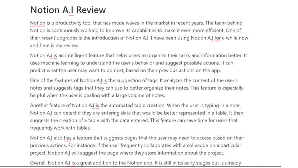 NOTION AI REVIEW