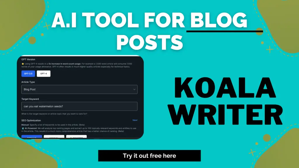 KoalaWriter for blog posts